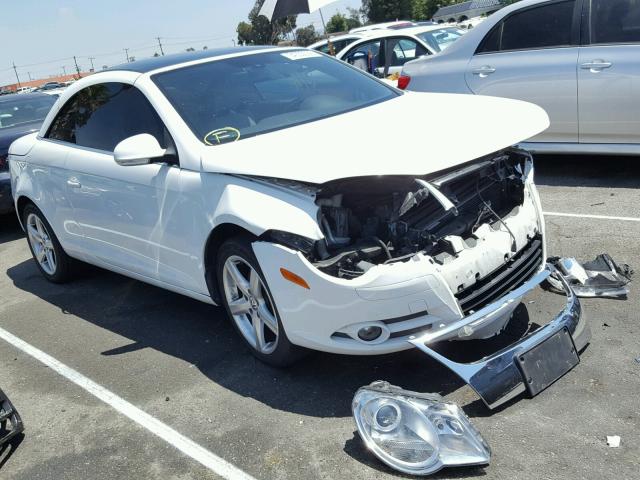 WVWDA71F07V018179 - 2007 VOLKSWAGEN EOS 2.0T S WHITE photo 1