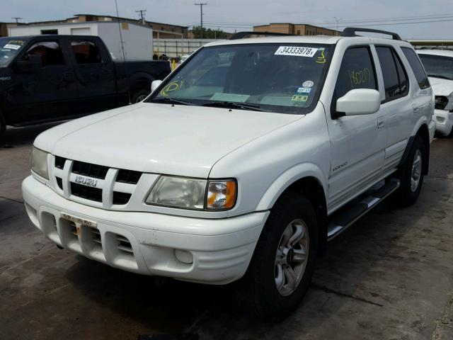 4S2CK58Y944315414 - 2004 ISUZU RODEO S WHITE photo 2