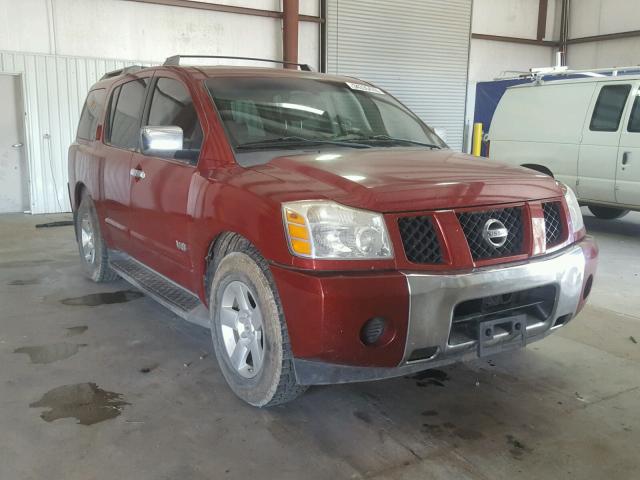 5N1BA08AX7N709918 - 2007 NISSAN ARMADA SE RED photo 1