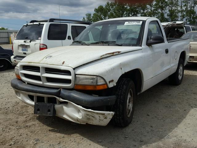 1B7FL26P7YS596404 - 2000 DODGE DAKOTA WHITE photo 2