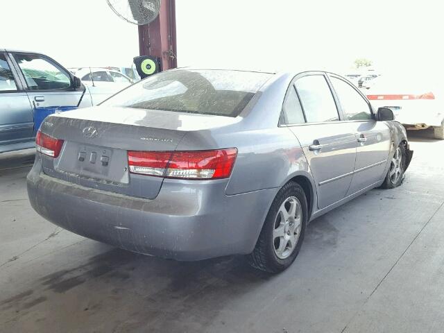 5NPEU46C46H076156 - 2006 HYUNDAI SONATA GRAY photo 4