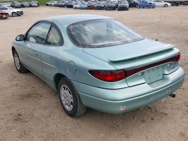 3FAFP1132WR172419 - 1998 FORD ESCORT ZX2 GREEN photo 3