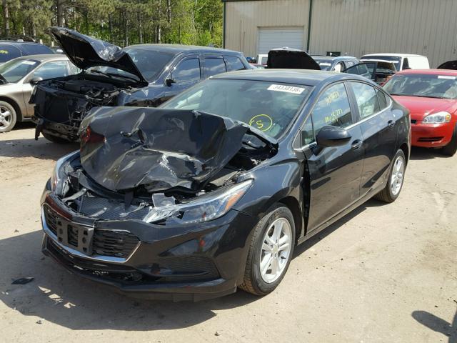 1G1BE5SM8H7108322 - 2017 CHEVROLET CRUZE LT BLACK photo 2