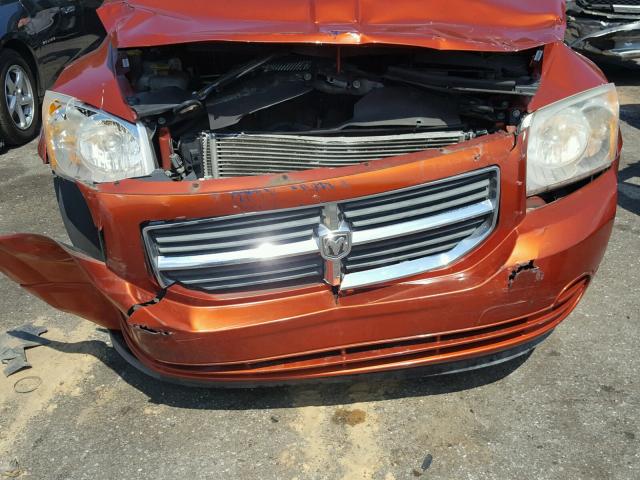 1B3CB4HA2AD632702 - 2010 DODGE CALIBER SX ORANGE photo 9