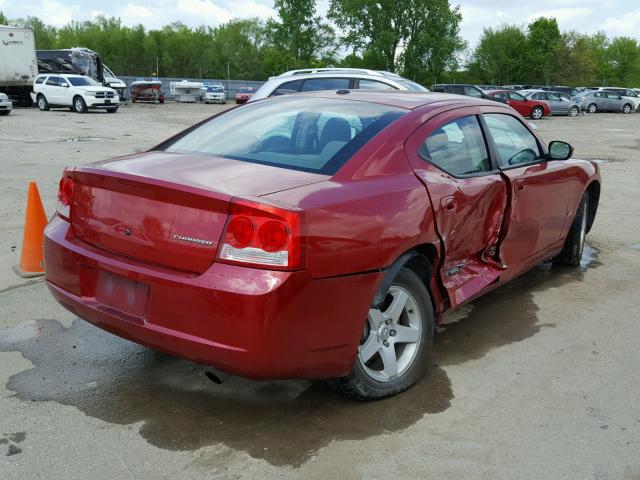 2B3CA3CV9AH299313 - 2010 DODGE CHARGER SX RED photo 4