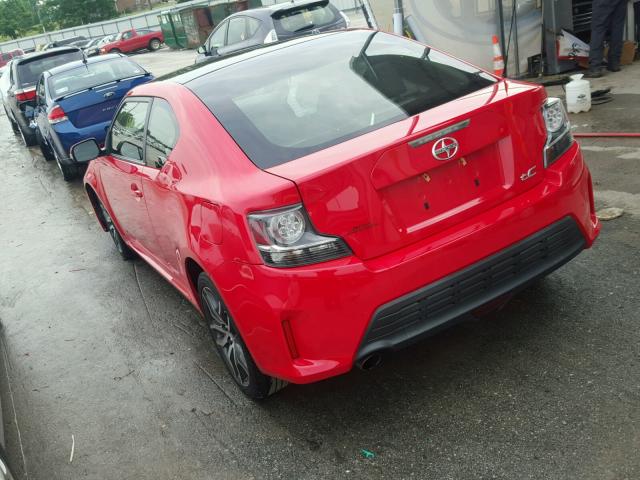 JTKJF5C72E3087987 - 2014 TOYOTA SCION TC 红色 照片 3