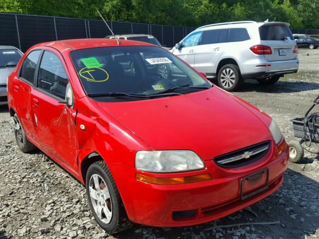 KL1TD56606B553598 - 2006 CHEVROLET AVEO BASE Rouge photo 1