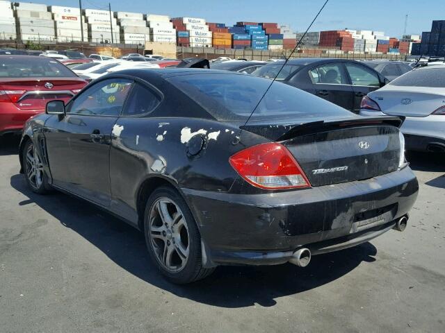 KMHHM65DX6U200659 - 2006 HYUNDAI TIBURON GS BLACK photo 3