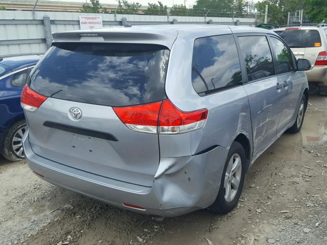 5TDZK3DC7BS114021 - 2011 TOYOTA SIENNA BAS SILVER photo 4