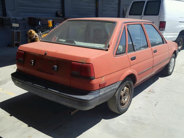 1Y1SK5145HZ019700 - 1987 CHEVROLET NOVA RED photo 4