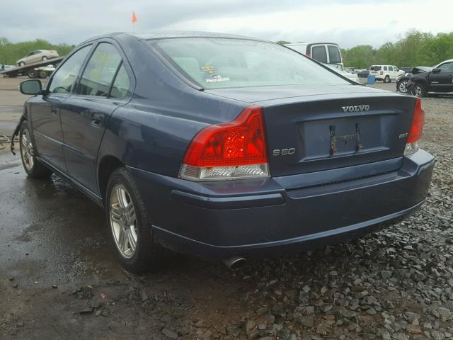 YV1RS592672624039 - 2007 VOLVO S60 2.5T BLUE photo 3