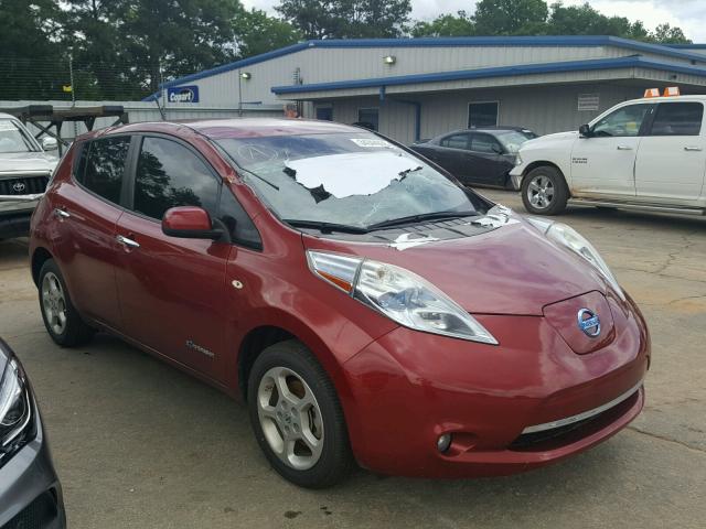 JN1AZ0CP9CT018411 - 2012 NISSAN LEAF SV BURGUNDY photo 1