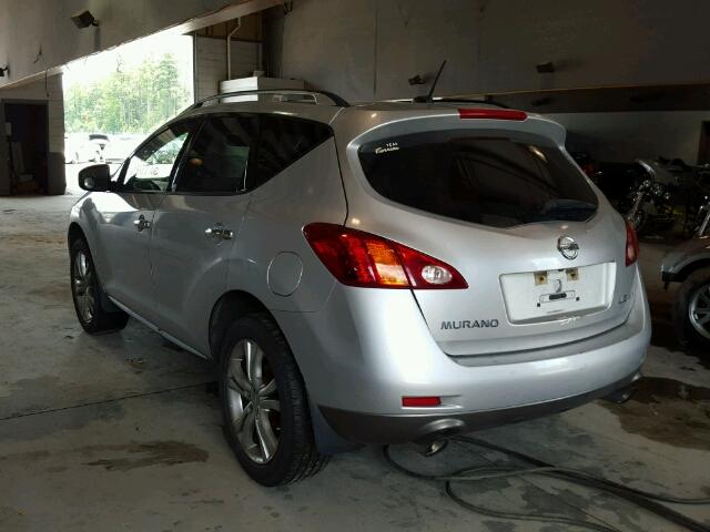 JN8AZ18WX9W135266 - 2009 NISSAN MURANO S SILVER photo 3