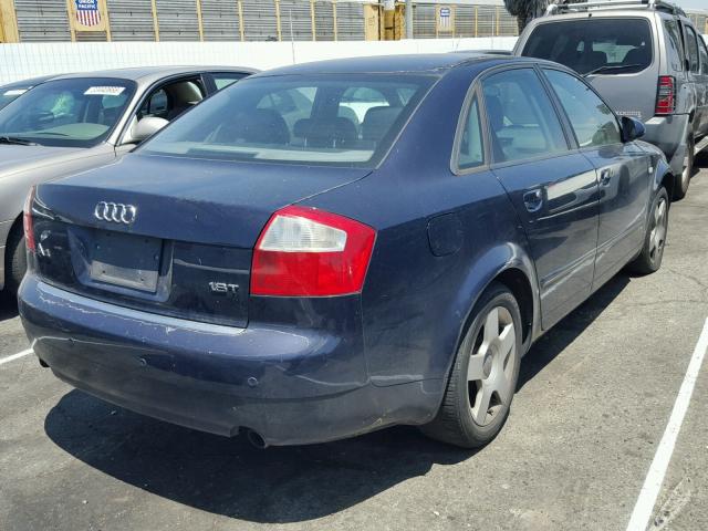 WAUJC68E34A243328 - 2004 AUDI A4 1.8T BLUE photo 4