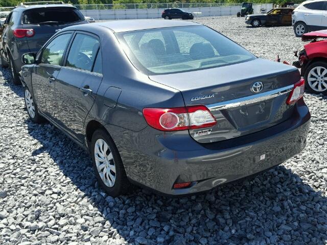 5YFBU4EE9DP159300 - 2013 TOYOTA COROLLA/S/ GRAY photo 3