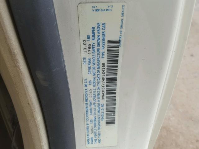 3VWCM31Y74M324165 - 2004 VOLKSWAGEN NEW BEETLE Qəhvəyi foto 10