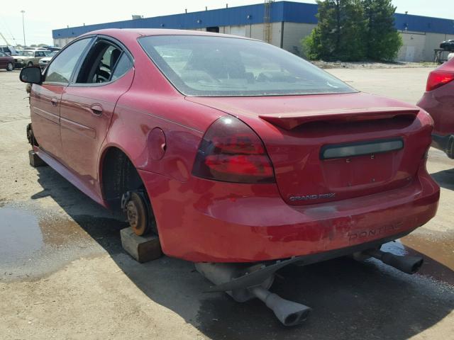 2G2WR554671221727 - 2007 PONTIAC GRAND PRIX Червоний фото 3