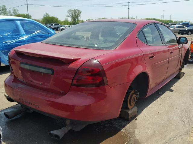 2G2WR554671221727 - 2007 PONTIAC GRAND PRIX Червоний фото 4