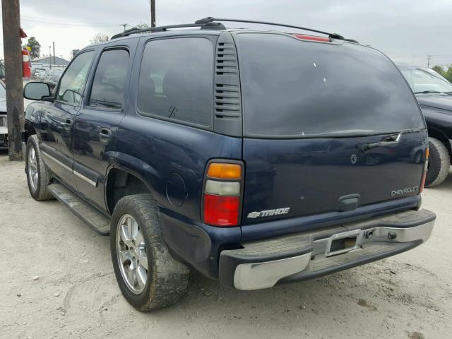 1GNEC13T35R215276 - 2005 CHEVROLET TAHOE C150 BLUE photo 3