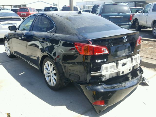 JTHBF5C26A5111477 - 2010 LEXUS IS 250 BLACK photo 3