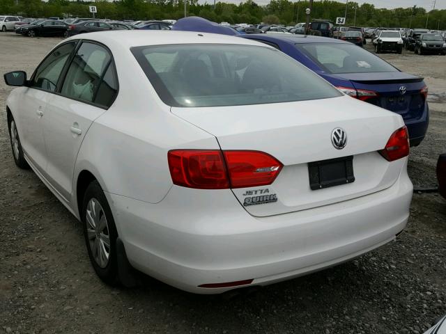 3VW1K7AJ2CM360786 - 2012 VOLKSWAGEN JETTA BASE 白色 照片 3