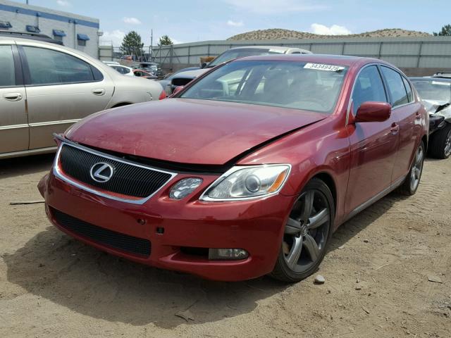 JTHBN96S465007356 - 2006 LEXUS GS 430 MAROON photo 2