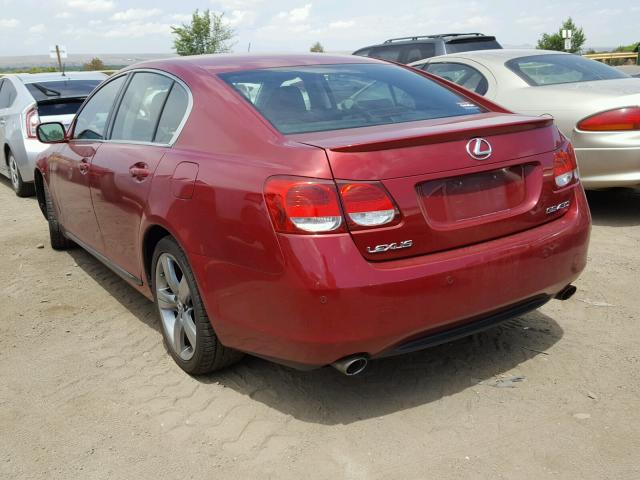 JTHBN96S465007356 - 2006 LEXUS GS 430 MAROON photo 3