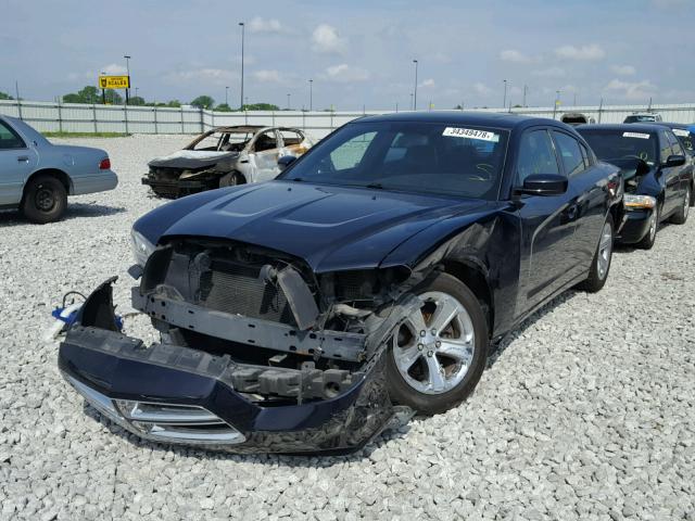 2B3CL3CG0BH508046 - 2011 DODGE CHARGER BLUE photo 2