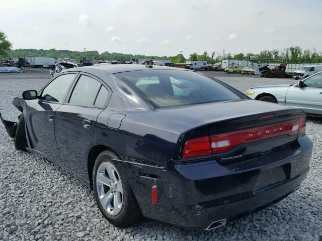 2B3CL3CG0BH508046 - 2011 DODGE CHARGER BLUE photo 3