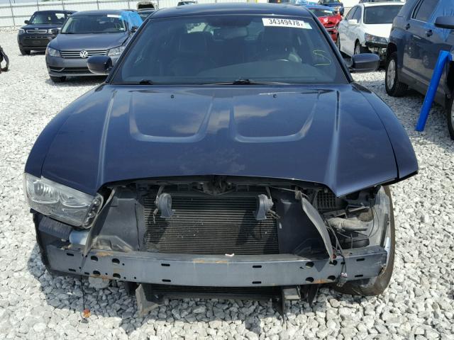 2B3CL3CG0BH508046 - 2011 DODGE CHARGER BLUE photo 9