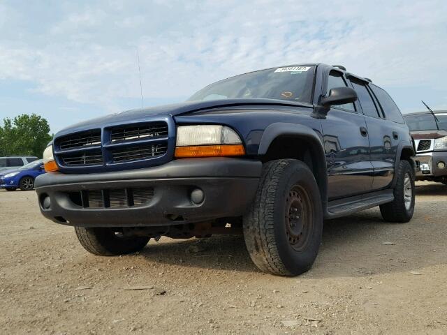 1D4HS38N23F626202 - 2003 DODGE DURANGO SP BLUE photo 2