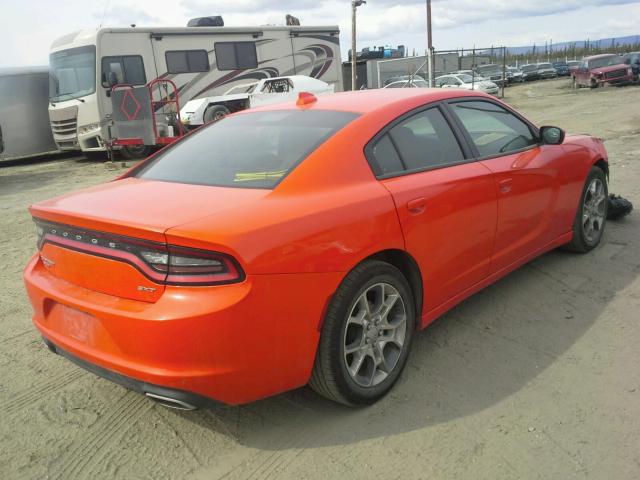 2C3CDXJG6HH569730 - 2017 DODGE CHARGER SX ORANGE photo 4