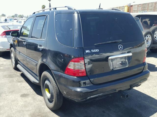 4JGAB75E15A542037 - 2005 MERCEDES-BENZ ML 500 BLACK photo 3