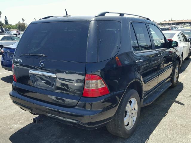 4JGAB75E15A542037 - 2005 MERCEDES-BENZ ML 500 BLACK photo 4