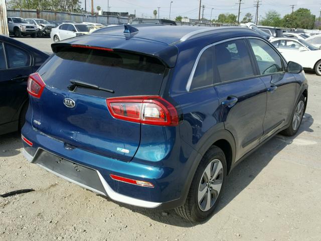 KNDCB3LC2H5104762 - 2017 KIA NIRO FE TEAL photo 4