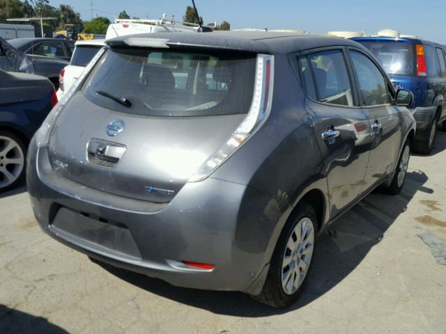 1N4AZ0CP8GC309488 - 2016 NISSAN LEAF S GRAY photo 4