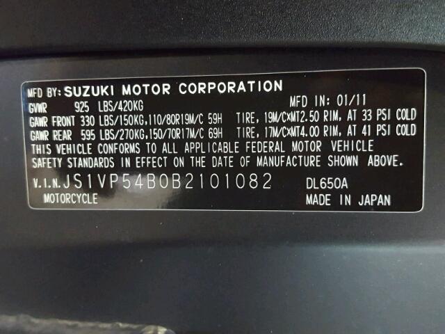 JS1VP54B0B2101082 - 2011 SUZUKI DL650 A BLACK photo 20