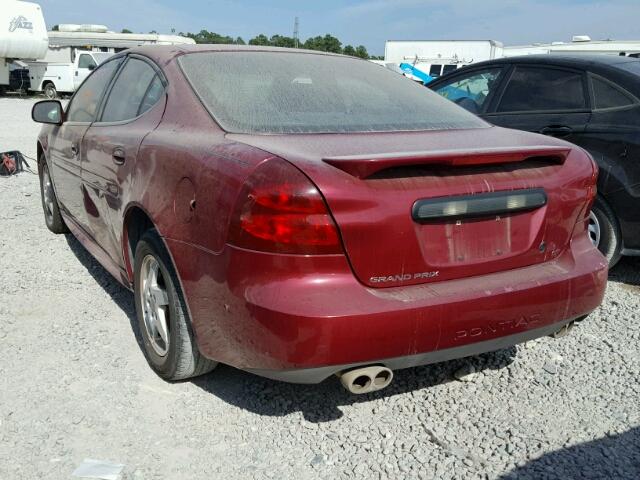 2G2WS522741259020 - 2004 PONTIAC GRAND PRIX BURGUNDY photo 3