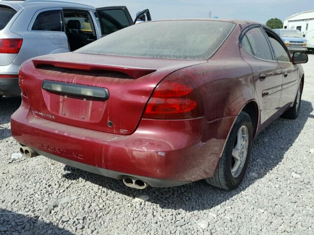 2G2WS522741259020 - 2004 PONTIAC GRAND PRIX BURGUNDY photo 4