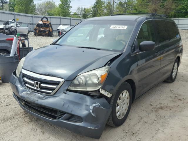 5FNRL38246B100635 - 2006 HONDA ODYSSEY LX GRAY photo 2