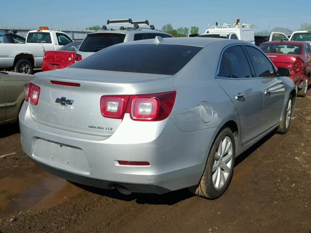 1G11H5SL6EF253130 - 2014 CHEVROLET MALIBU LTZ 银色 照片 4