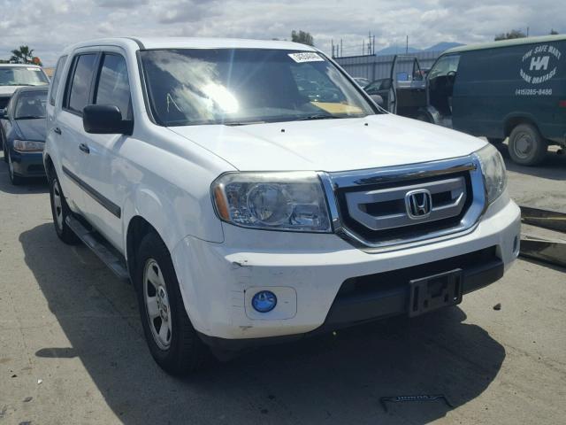 5FNYF3H27AB016546 - 2010 HONDA PILOT LX WHITE photo 1