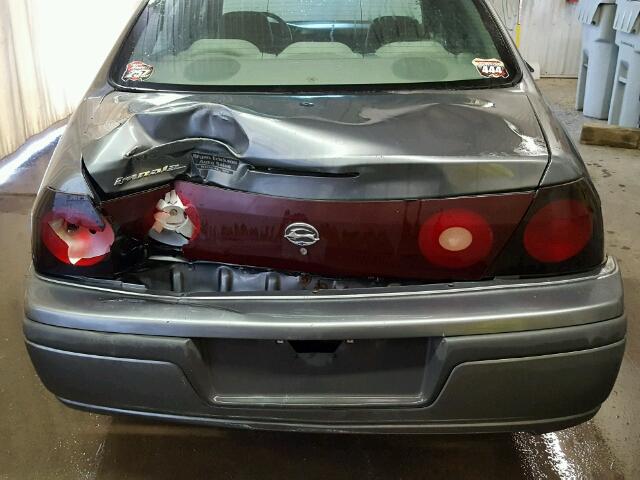 2G1WF52E059301789 - 2005 CHEVROLET IMPALA GRAY photo 9