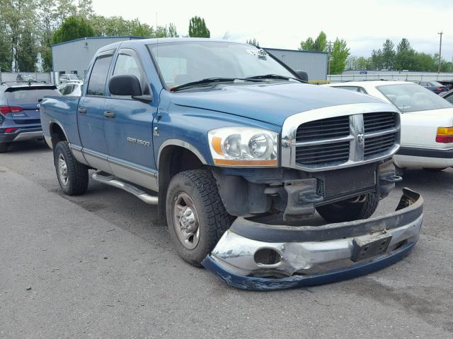 3D7KS28C56G127348 - 2006 DODGE RAM 2500 S BLUE photo 1