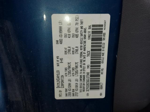 3D7KS28C56G127348 - 2006 DODGE RAM 2500 S BLUE photo 10