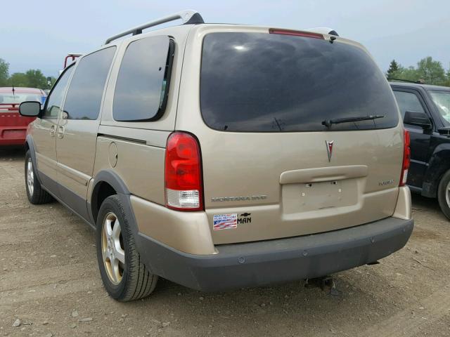 1GMDV33L76D140814 - 2006 PONTIAC MONTANA SV TAN photo 3