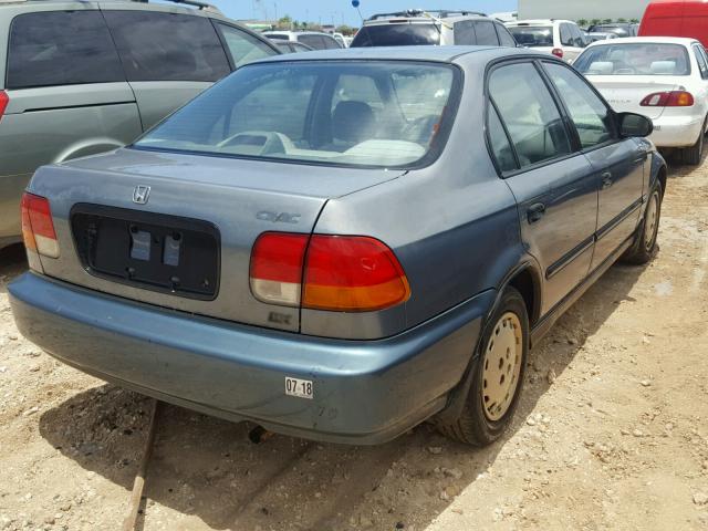 2HGEJ6624VH555097 - 1997 HONDA CIVIC DX TEAL photo 4