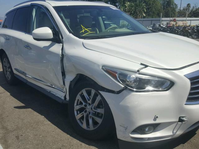 5N1AL0MN5DC314664 - 2013 INFINITI JX35 BASE WHITE photo 9