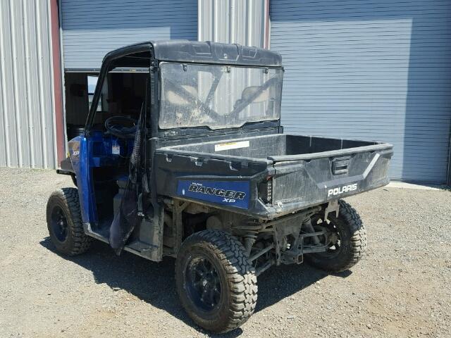 4XAUH9EA9EG353066 - 2014 POLARIS RANGER 900 BLUE photo 3