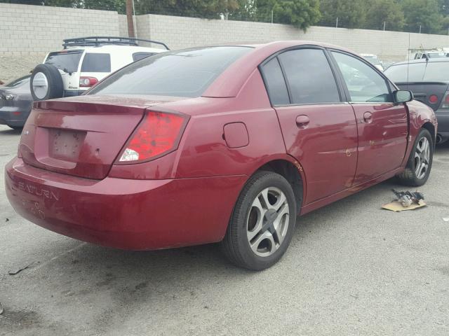 1G8AL52F34Z109820 - 2004 SATURN ION LEVEL MAROON photo 4